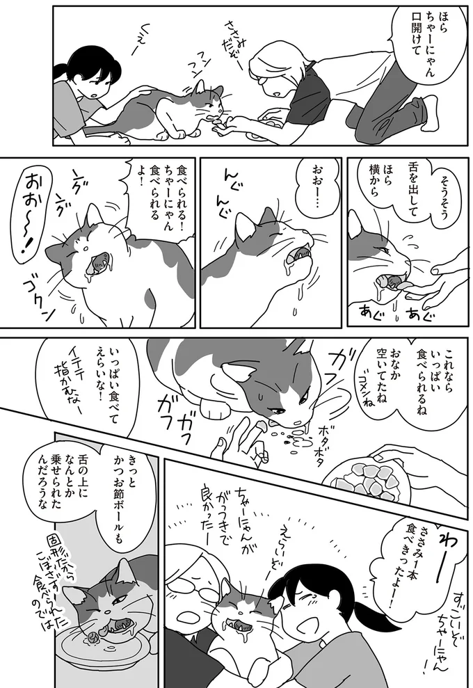 わかった もう食べ物は固形だ