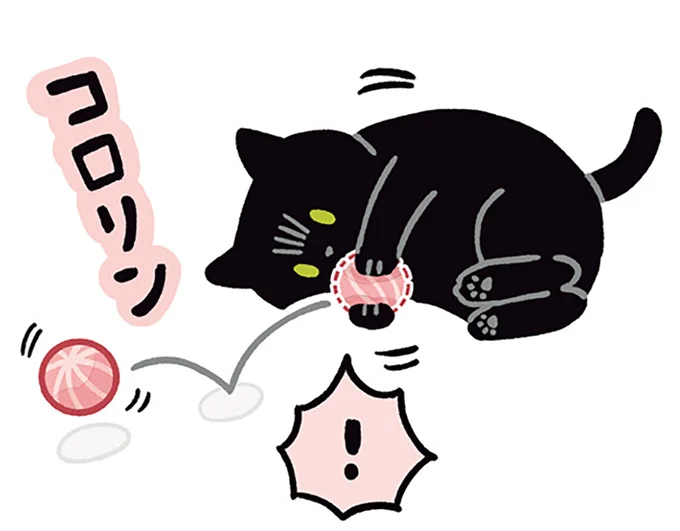 ボールを転がしてしまって