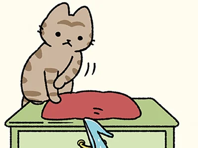 【シンデレラのガラスの靴とねこ】手がかりのガラスの靴が、ねこのせいで大ピンチ