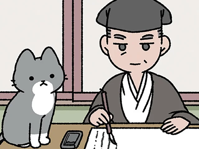 【徒然草とねこ】ねこの隣でつれづれなるままに。随筆をしたためていたら悲劇が