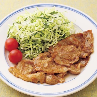 「豚のごまみそしょうが焼き」