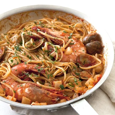 GWのごちそうに！ シーフードのだしがきいたパスタ「ペスカトーレ」
