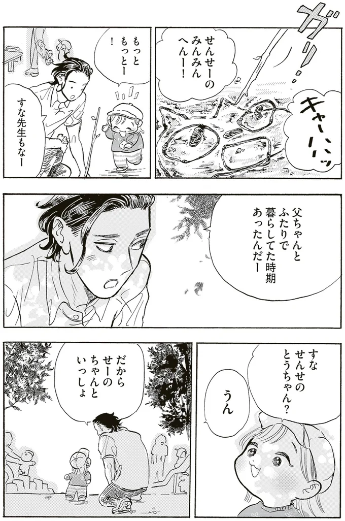 父ちゃんとふたりで暮らしてた時期あったんだー