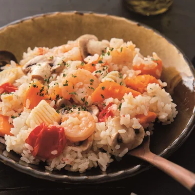 根菜類をまるごと炊飯器へ! 「洋風ピラフ」が簡単に完成