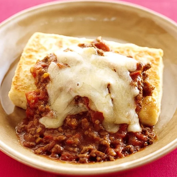 「豆腐ステーキのカレーソース」