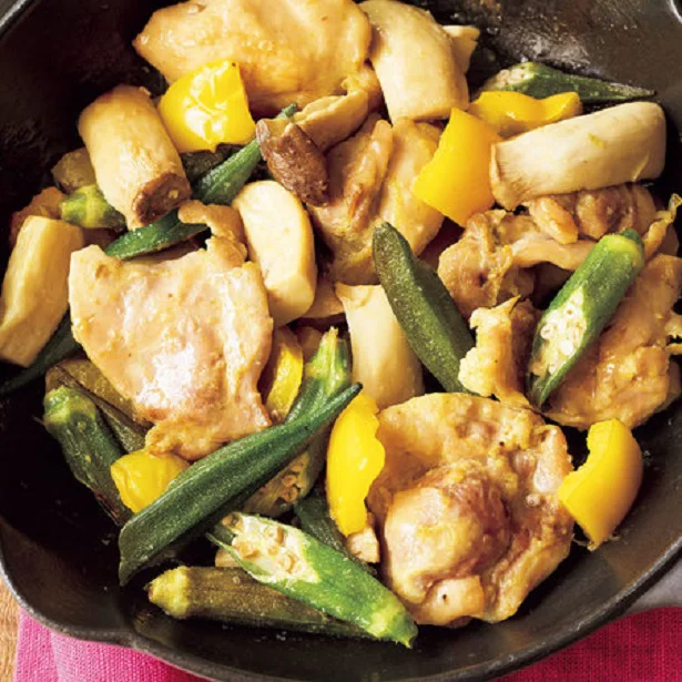おいしく食べてやせやすい体に！「とり肉と野菜のぎっしり焼きカレー風味」