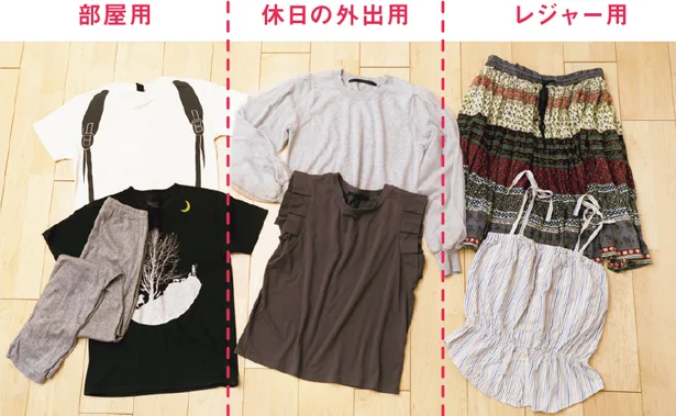 控えの服を、着る場面ごとに仕分け