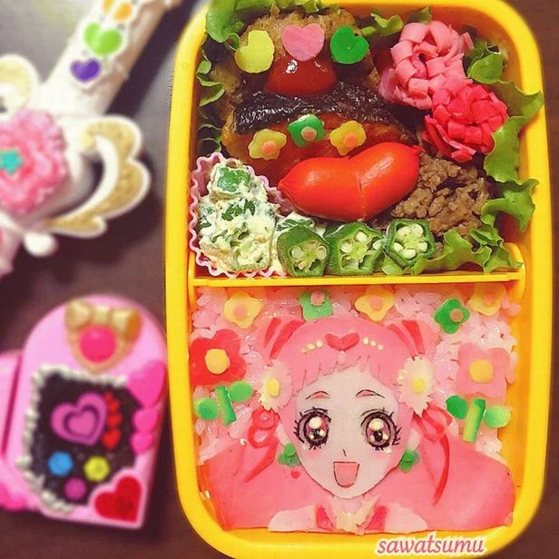 難易度高し ハム 海苔のお絵かきでプリキュア弁当 キャラ弁 レタスクラブ