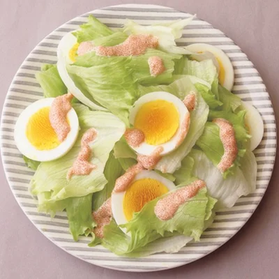 「レタスと卵の明太サラダ」