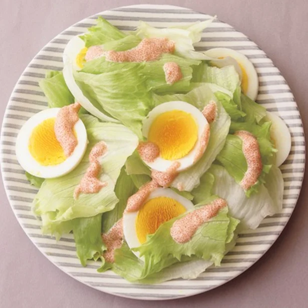 「レタスと卵の明太サラダ」