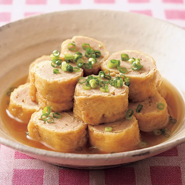 「油揚げの肉巻き煮」