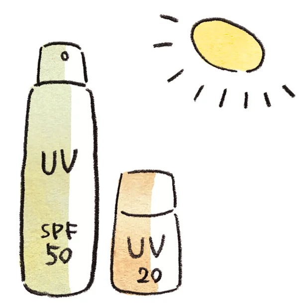 日常使いには、肌に負担のかかりにくいSPF30前後のものを