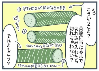 「じゃばらへびきゅうり」にチャレンジ！……でも蛇腹切りってどうやるの？