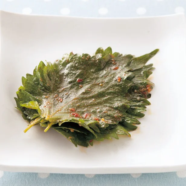 韓国野菜“えごまの葉”をしそに変えて