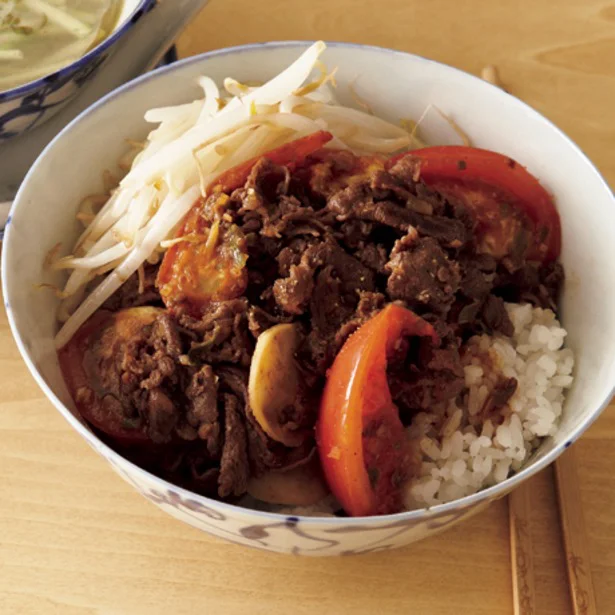 香味野菜で風味をアップ！「牛肉飯」