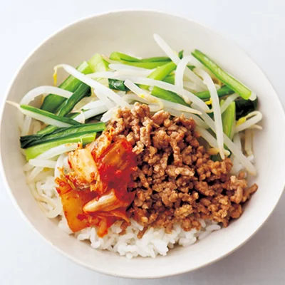 「もやしビビン丼」