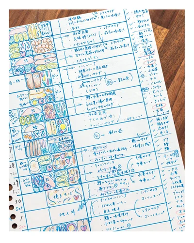 お弁当は彩りも重視するのでイ ラストを描きます