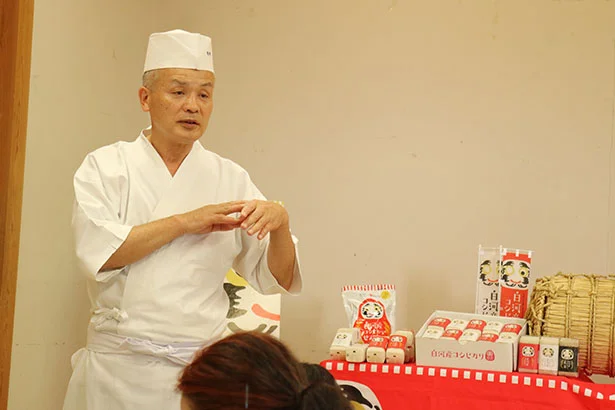ご自身も福島県の農家出身という野崎さん。白河産コシヒカリの美味しさやはもとより、日本人の食生活の変化、農業への思いなど熱く語ります