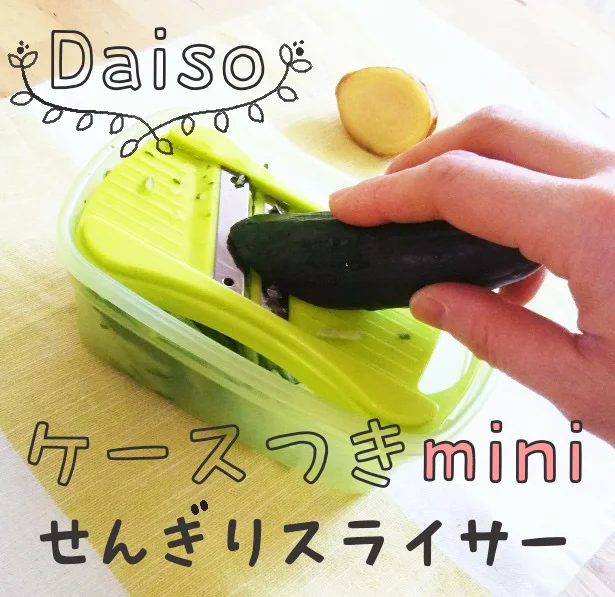 この小ささが使い勝手◎!のケース付きミニ千切りスライサー