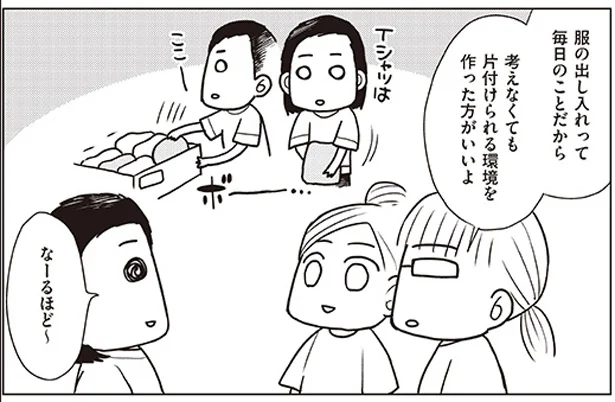 大雑把な人には考えなくても片づけられる環境を