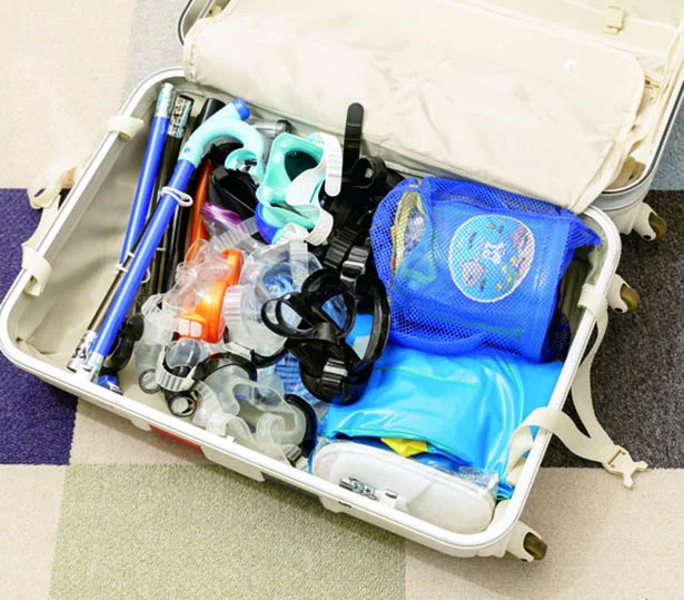 夏の旅行時しか使わないものはスーツケースに収納＆管理