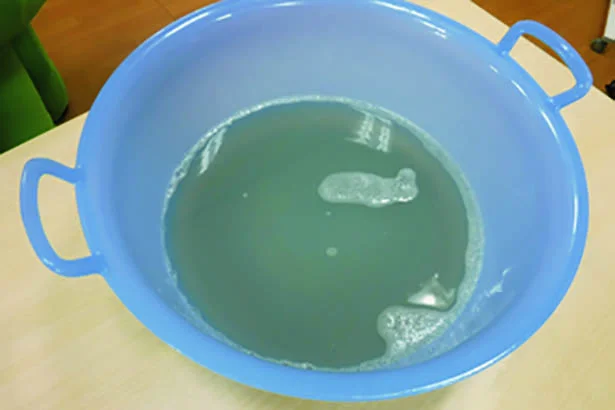 GO太くんから、汚れがこんなに! いろんな汁が混じっているお!