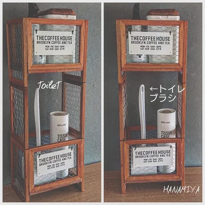 トイレスプレーやダストボックス、 背の高いトイレブラシなども収納OK