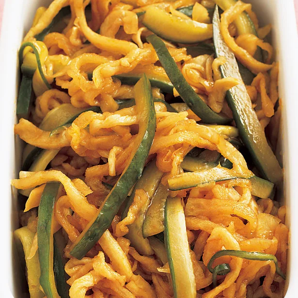 歯ざわりよく、ピリ辛味でご飯が進む!