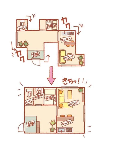 【画像】なるべくシンプルな正方形の家を目指すと全体費用を抑えられる