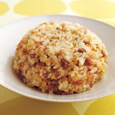 ふっくらした納豆がご飯と合わさる「納豆混ぜ焼きめし」