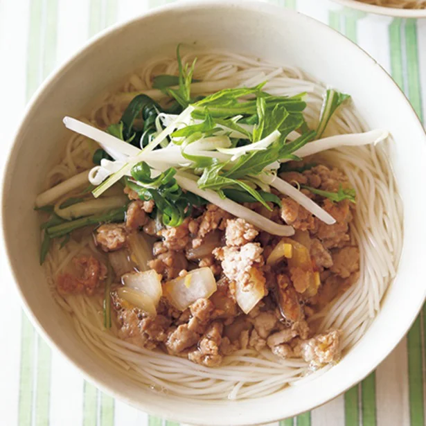 「甘辛そぼろのにゅうめん」