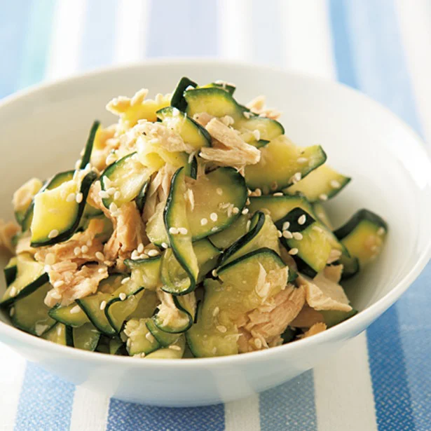 生でもおいしいからラク！  使える野菜「ズッキーニのツナあえ」