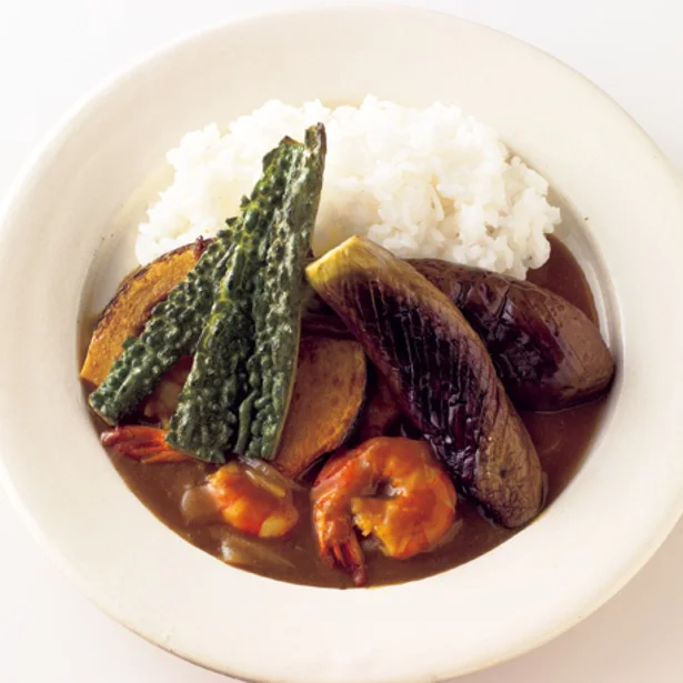 「焼き野菜のえびカレー」