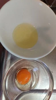 卵かけごはんで黄身と白身を分けるのは、初体験