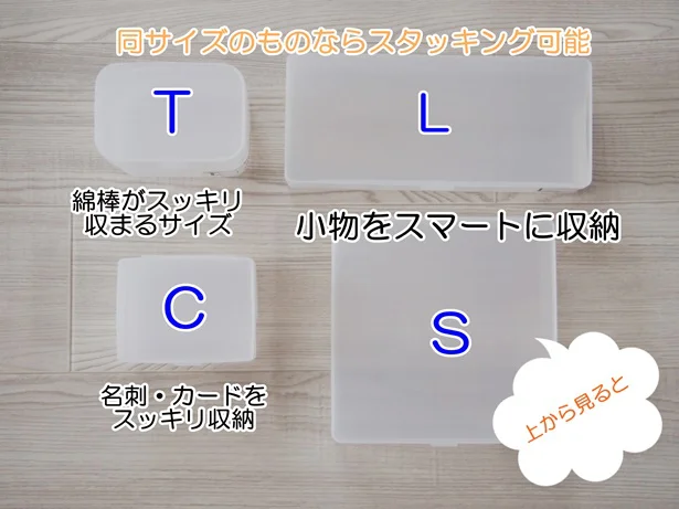 ゴチャゴチャとさよなら セリア フタ付きケース を重ねて並べて4サイズ使い分け検証 レタスクラブ