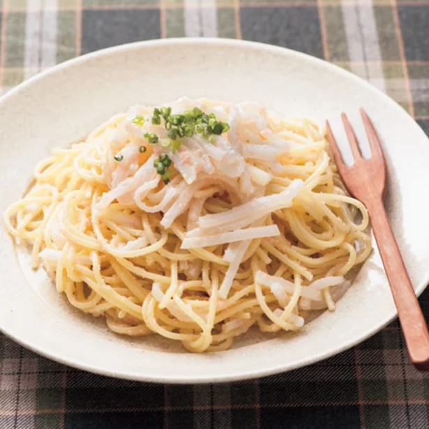 「たらこ大根スパゲッティ」