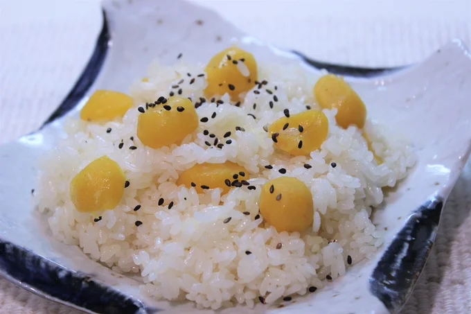 レンジで簡単!ほっこりおいしい「栗おこわ」