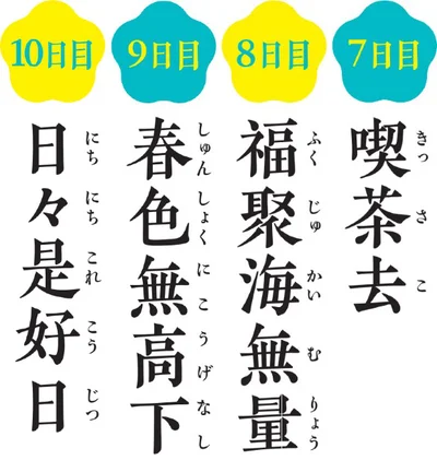 おすすめの禅語 7〜10日目