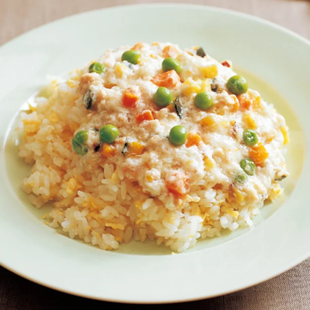 「とりひき肉のあんかけチャーハン」