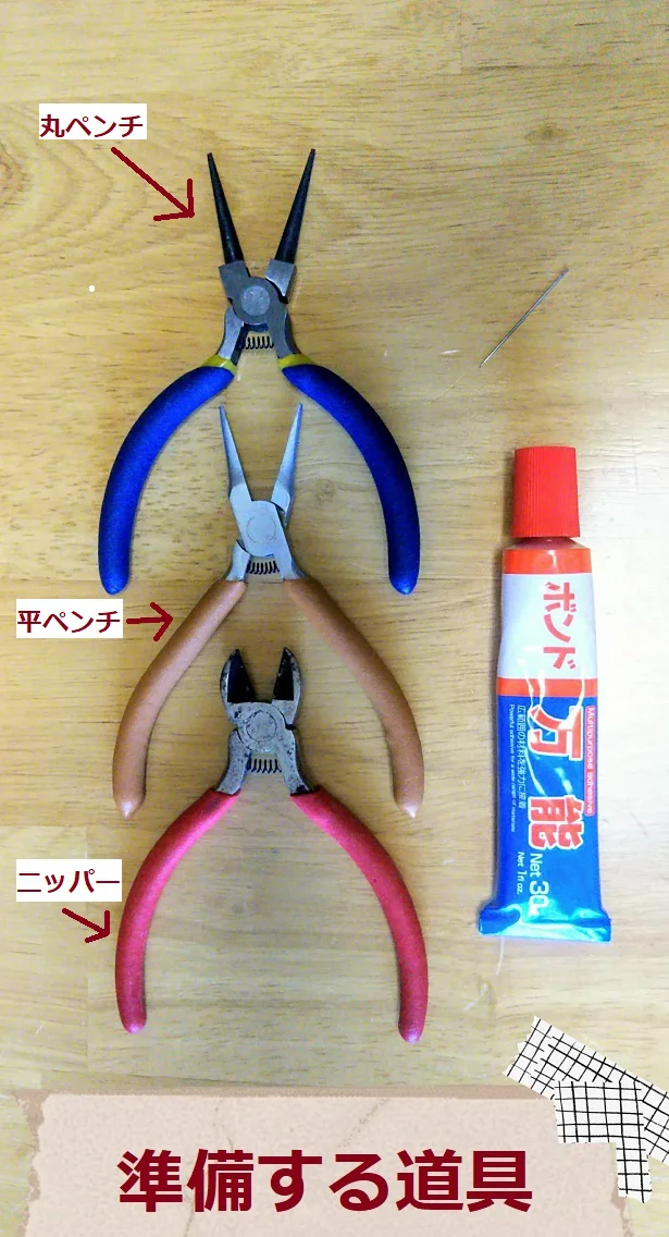 【画像】「ピアスキット」で必要な道具