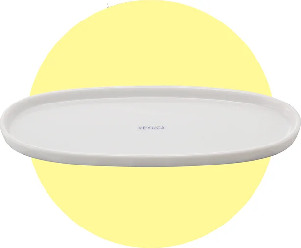 「ハブラシプレート」幅21.2×奥行き8.9×高さ1.2cm ¥800/ケユカ
