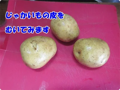 「ピーラーグローブ」でじゃがいもの皮をむいてみます