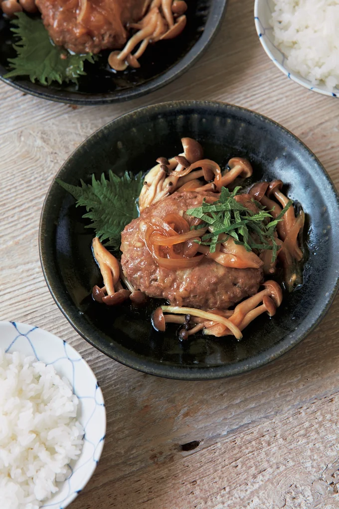 レンジ煮込み和風ハンバーグ