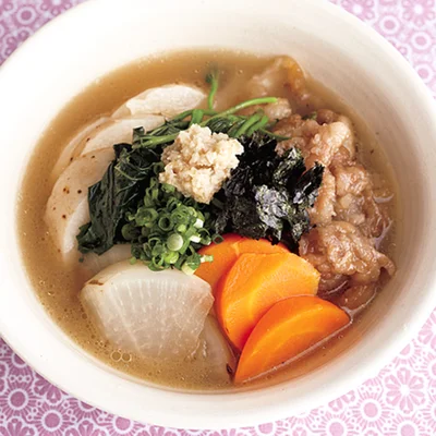「豚と根菜のスープ」