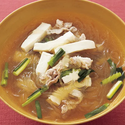 「豚肉の中華風はるさめスープ」