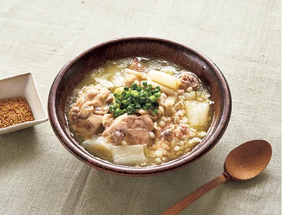 鶏肉ともち麦のとろとろ煮