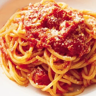 「トマト缶だけスパゲティ」