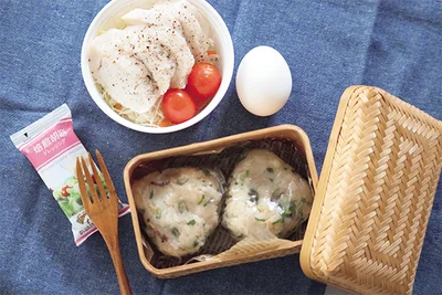 【昼ごはん】おにぎり + 高たんぱくor食物繊維豊富なストックおかず