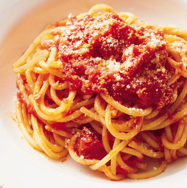【画像を見る】トマト缶だけスパゲッティ