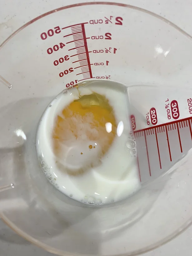 卵1個で4つ分のプチオムレツが作れる
